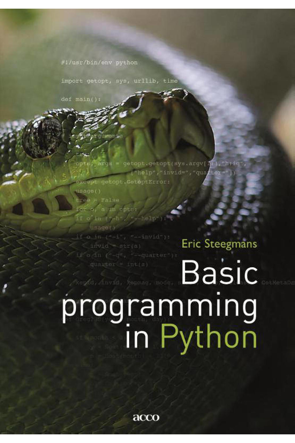 Basic programming in Python - Eric Steegmans