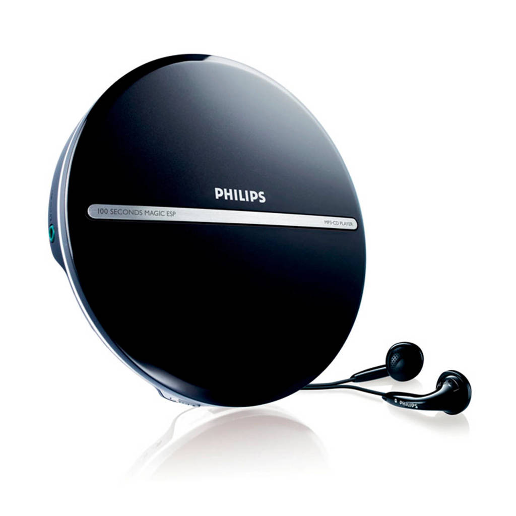 Philips EXP2546 KM xdraagbare MP3-CD-speler, Zwart, zilver