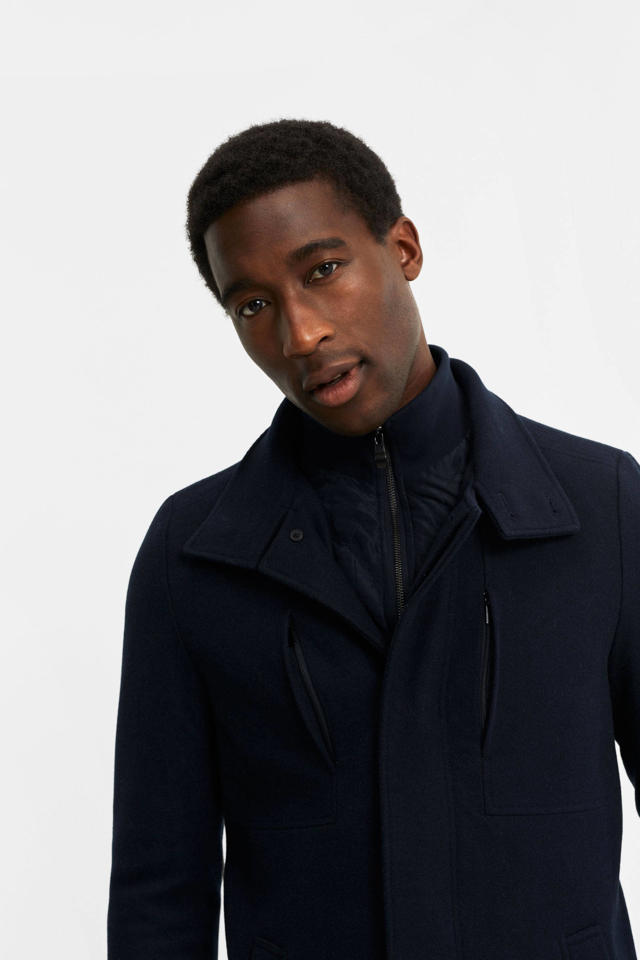 pijpleiding Grace synoniemenlijst WE Fashion jas met wol donkerblauw | wehkamp