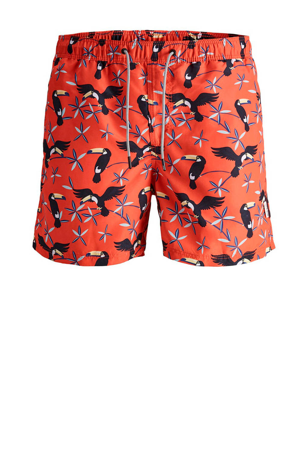 JACK & JONES JEANS INTELLIGENCE zwemshort Aruba met all over print oranje, Oranje