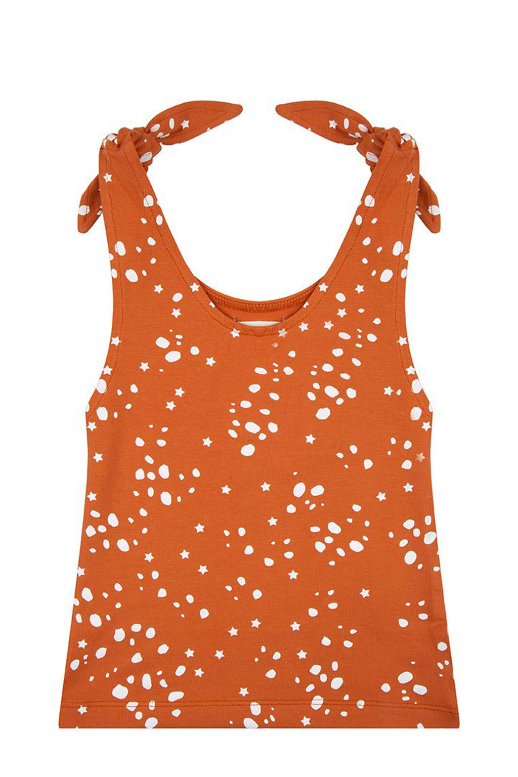 Little Indians baby top Tanktop Wild Stars met all over print bruin, Bruin
