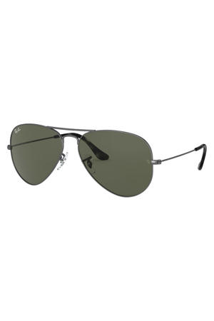 zonnebril AVIATOR LARGE METAL grijs