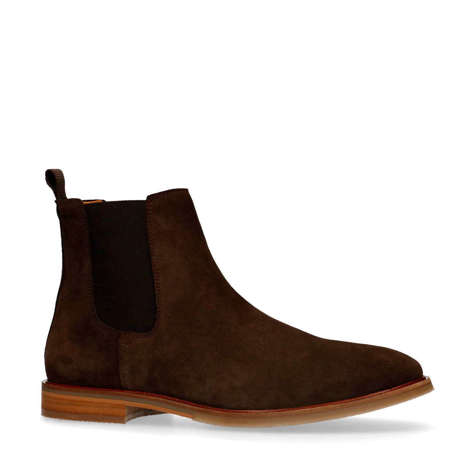 Sacha suède chelsea boots donkerbruin | wehkamp