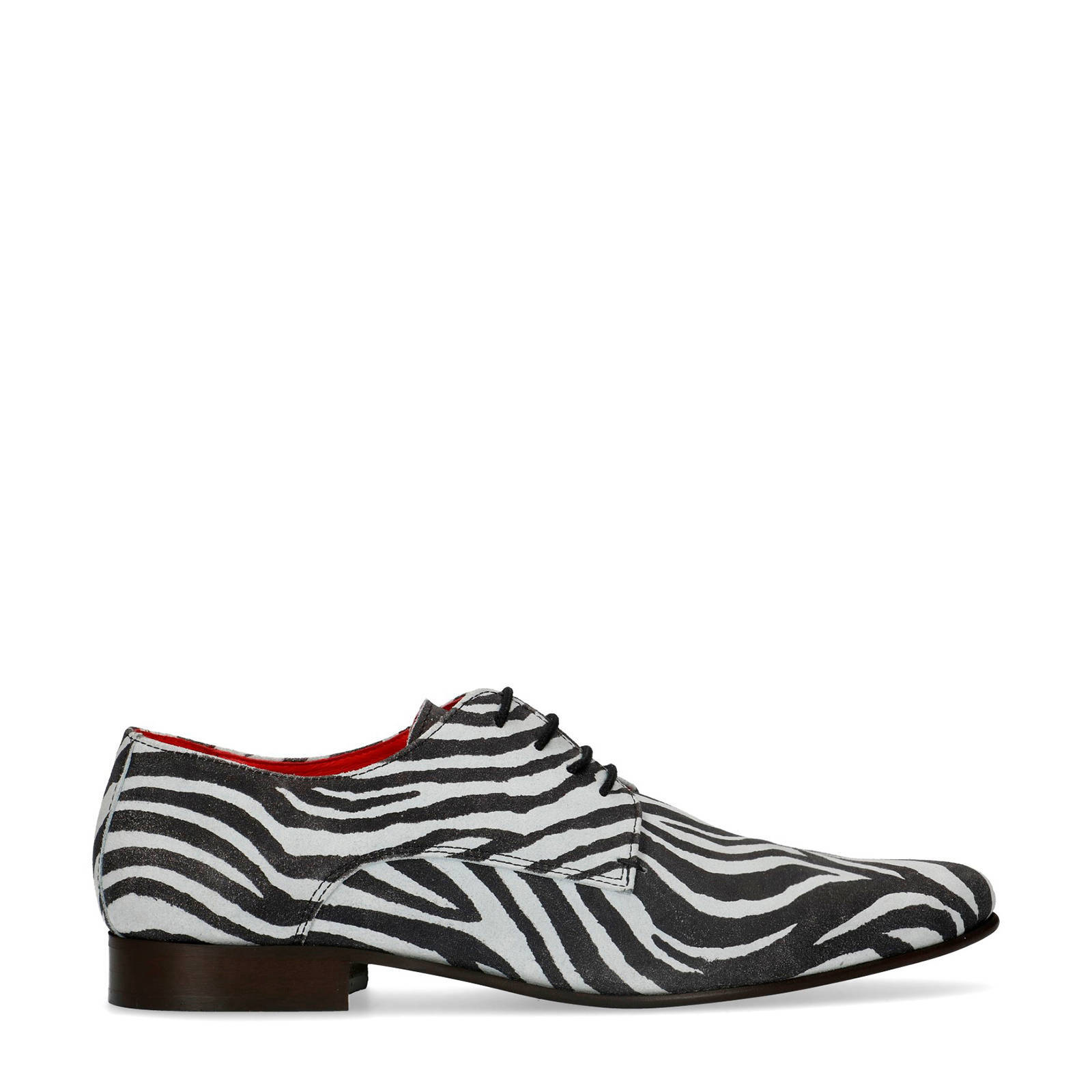 Sacha suede veterschoenen zebraprint wehkamp