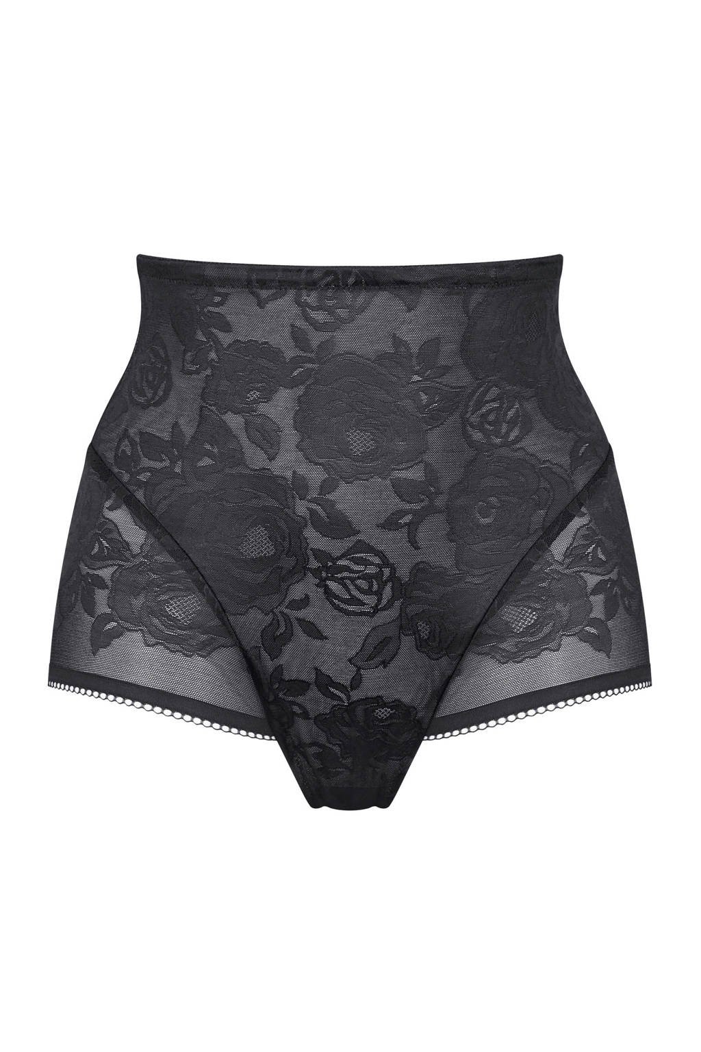 Triumph maxislip Wild Rose Sensation zwart, Zwart