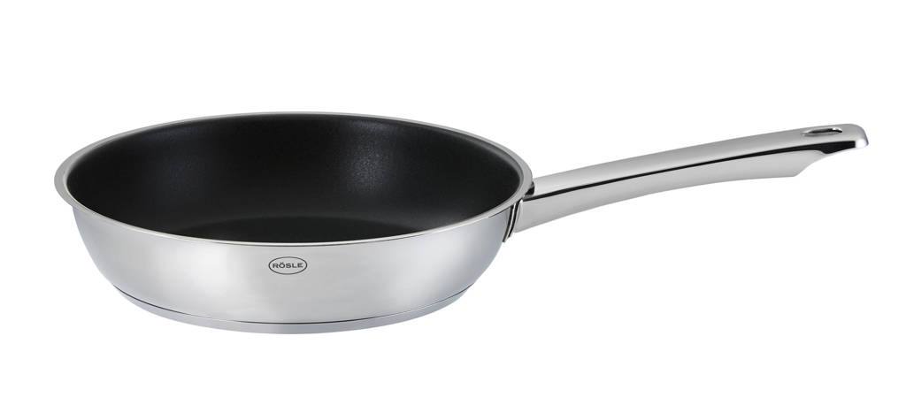 Rösle koekenpan (Ø24 cm), Zilverkleurig,Zwart
