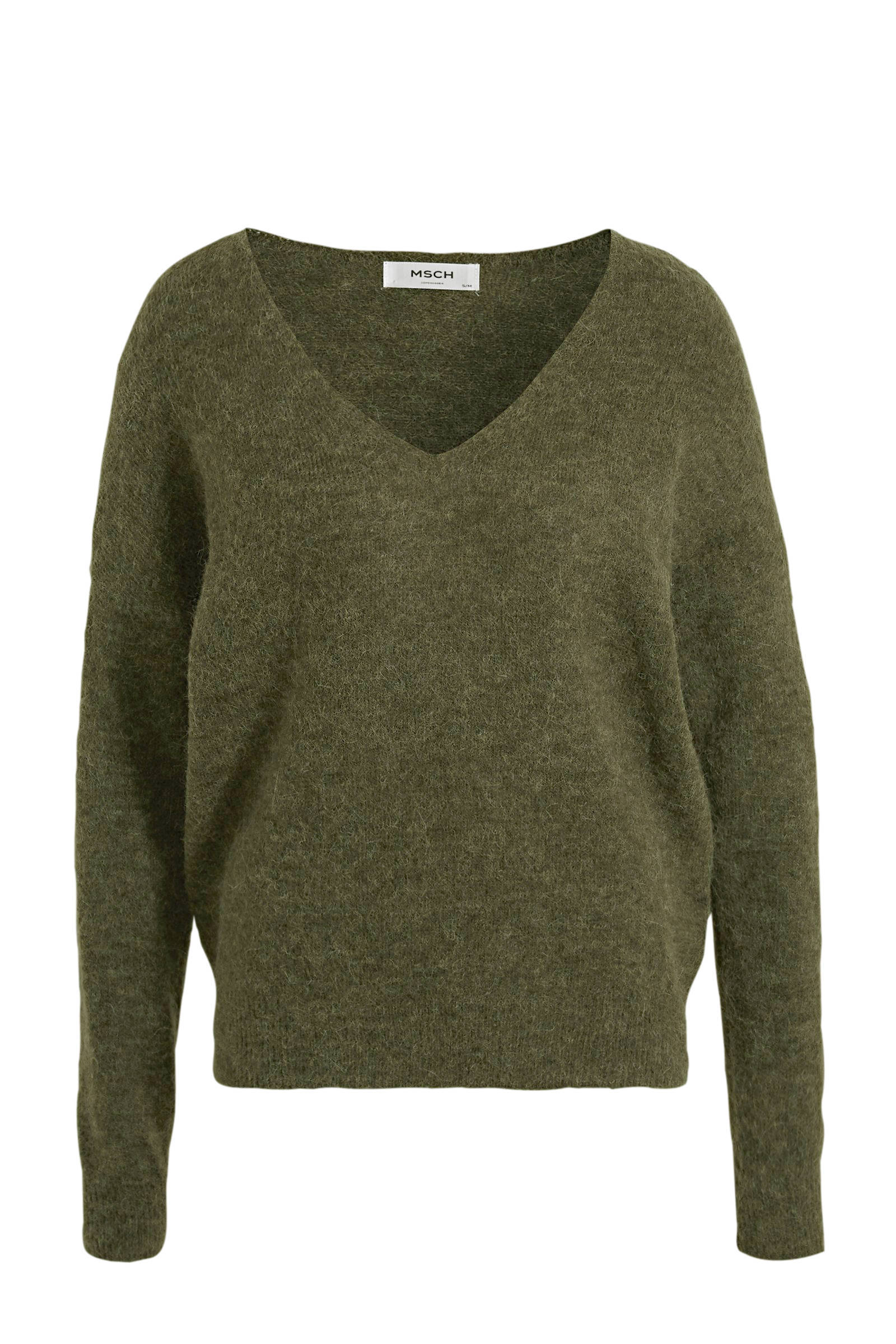 MSCH Copenhagen gemêleerde trui Femme Alpaca V Neck met wol MSCH Copenhagen gemêleerde trui Femme Alpaca met wol zwart