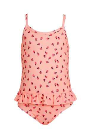 badpak met all over print roze