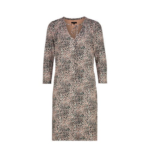 Claudia Sträter jersey jurk met all over print beige mint Claudia Sträter jersey jurk met all over print beige mint