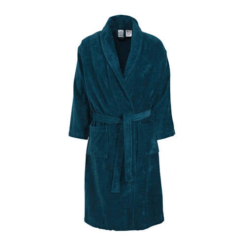 Vandyck unisex velours badjas Prestige petrol afbeelding