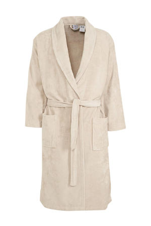 unisex velours badjas Prestige beige