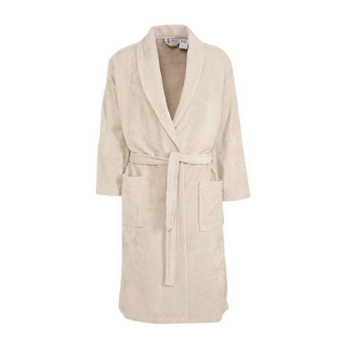Vandyck unisex velours badjas Prestige beige afbeelding