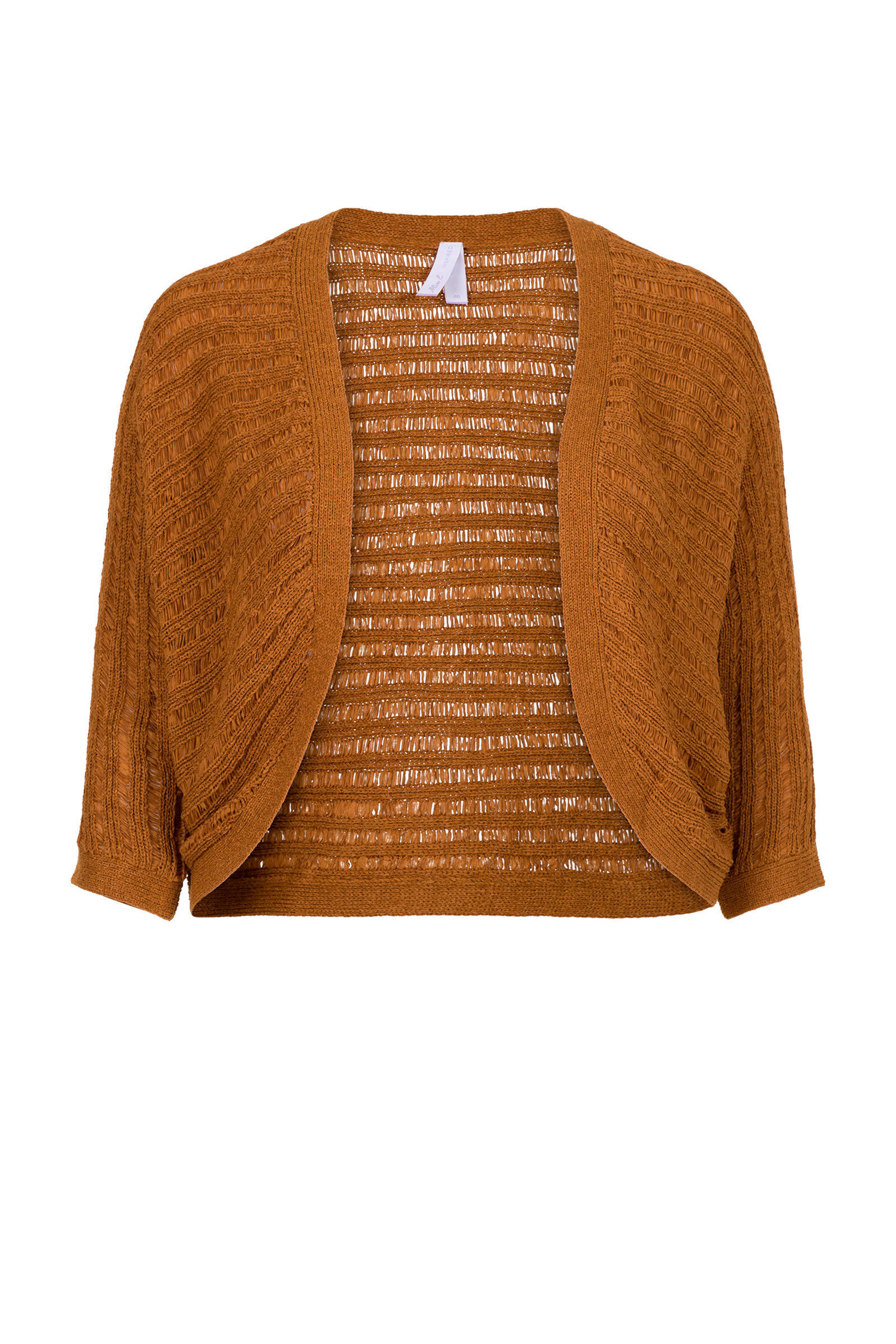 Miss Etam Plus ribgebreide bolero bruin | wehkamp Bruine Miss Etam Truien & Vesten voor Dames in de SALE • 62