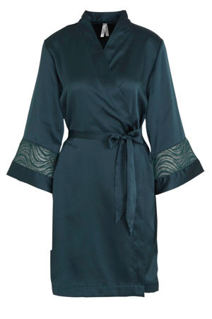 satijnen kimono groen