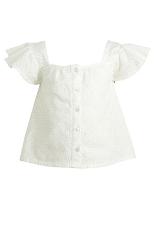 blouse en ruches ecru