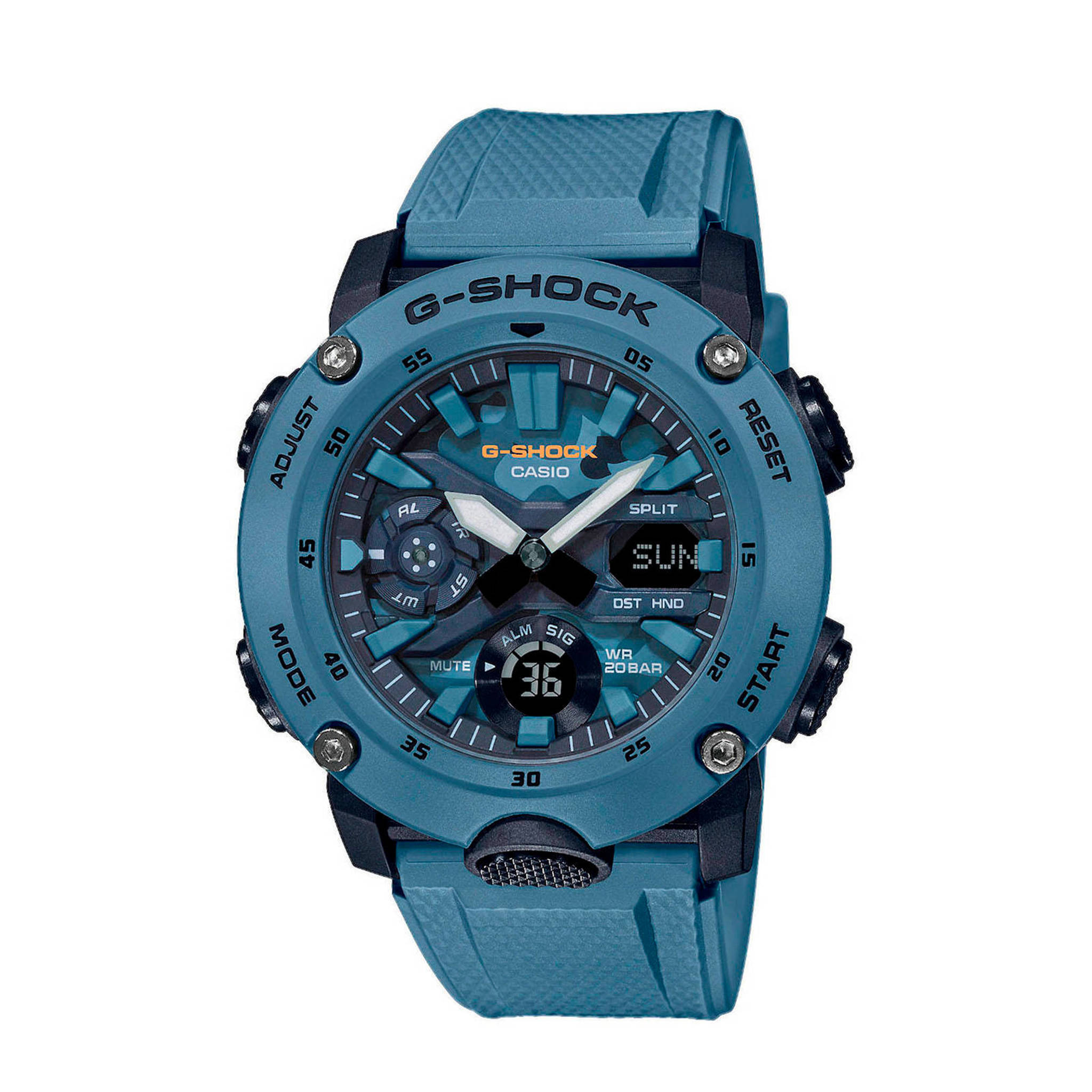Arabisch zuurgraad omdraaien G-shock horloge GA-2000SU-2AER blauw | wehkamp