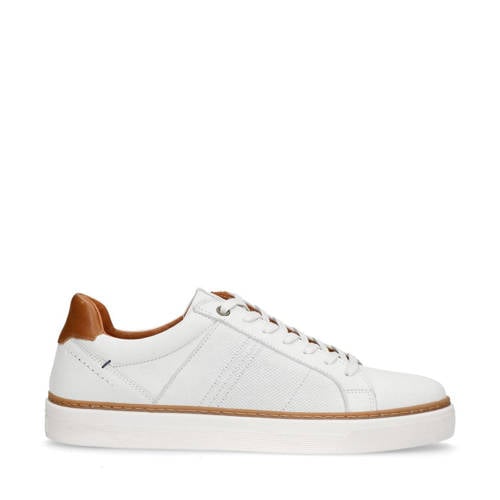 No Stress nubuck sneakers wit/cognac afbeelding