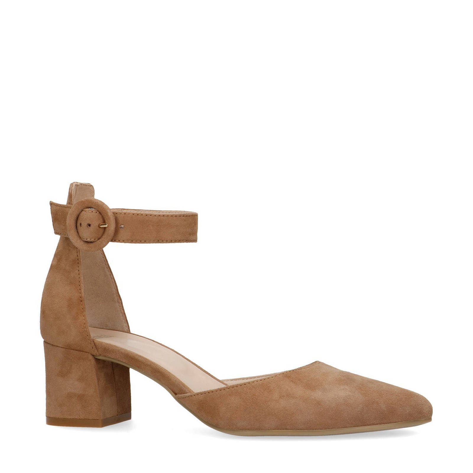 Manfield suède pumps bruin | wehkamp