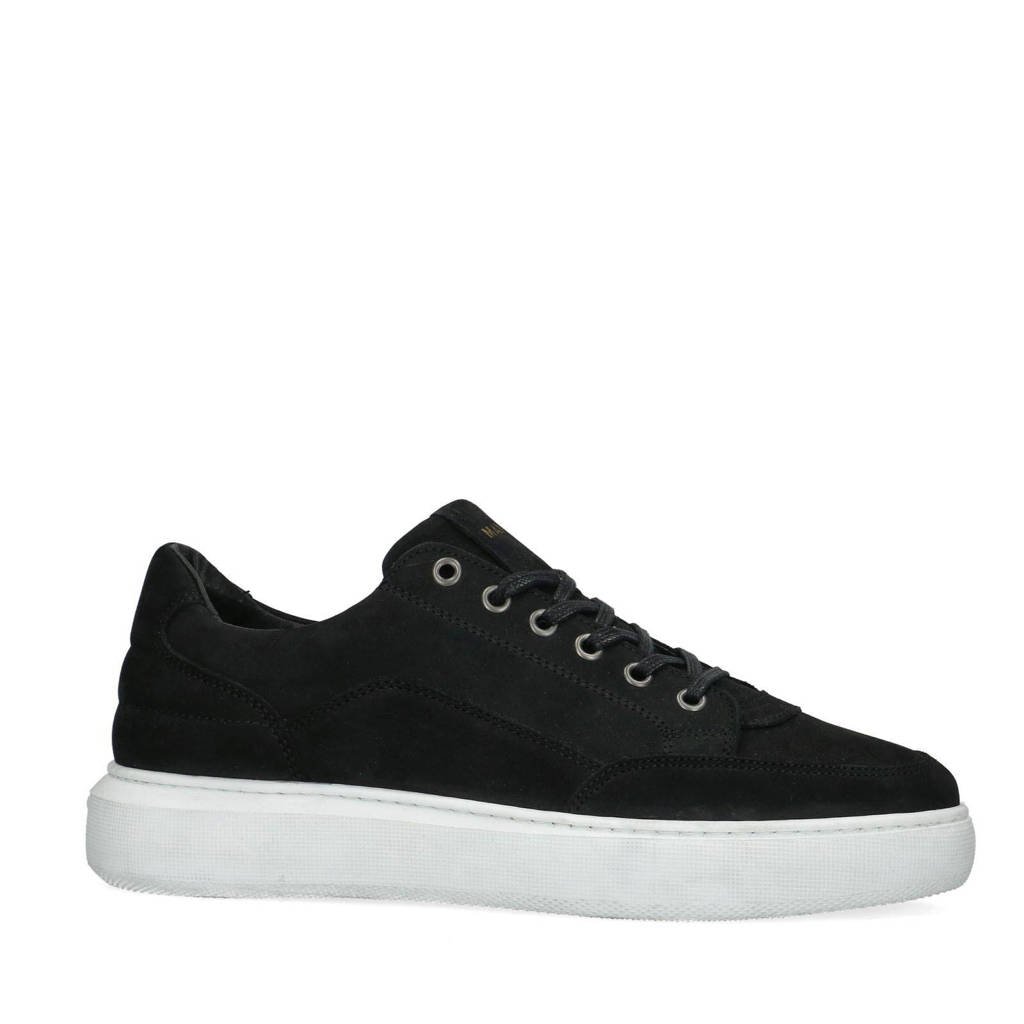 Manfield nubuck sneakers zwart wehkamp