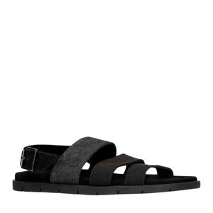   nubuck sandalen zwart