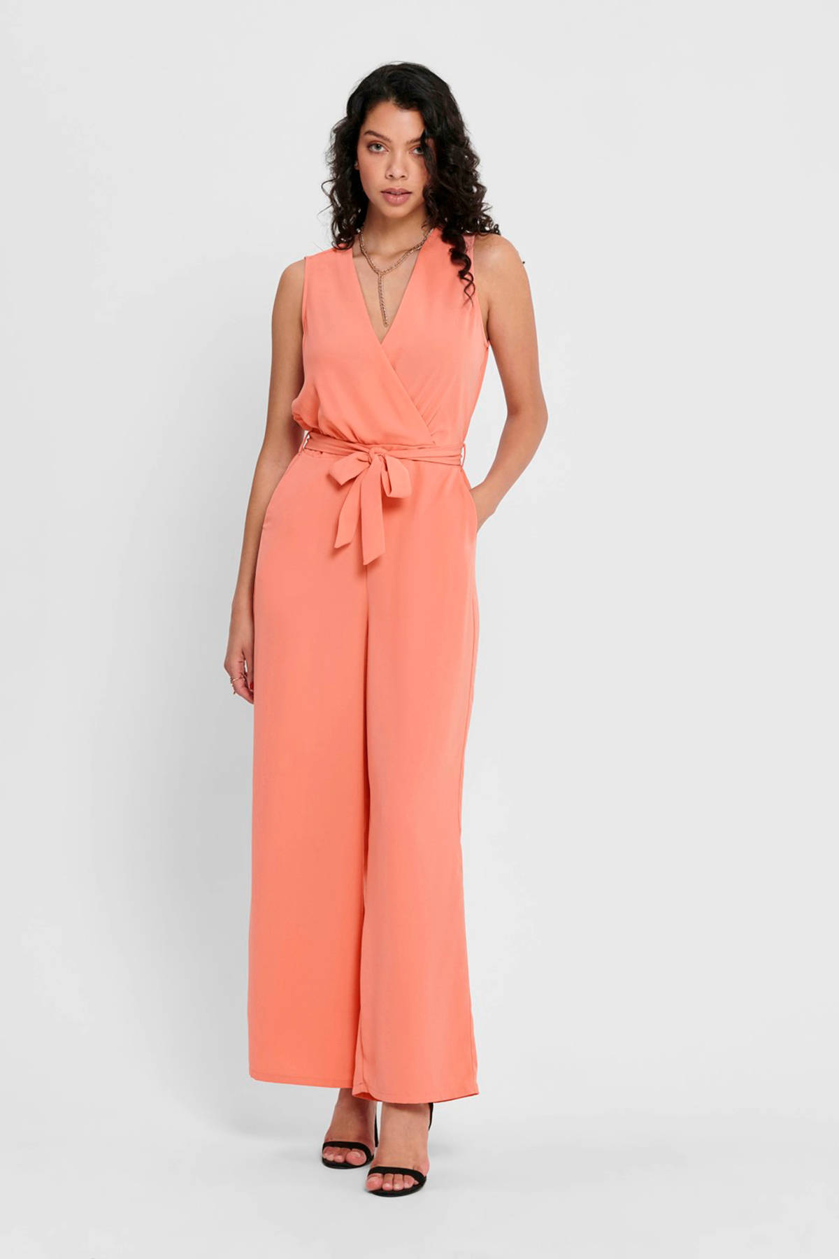 ONLY jumpsuit Mina roze wehkamp