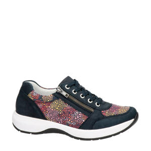 nubuck sneakers donkerblauw/multi