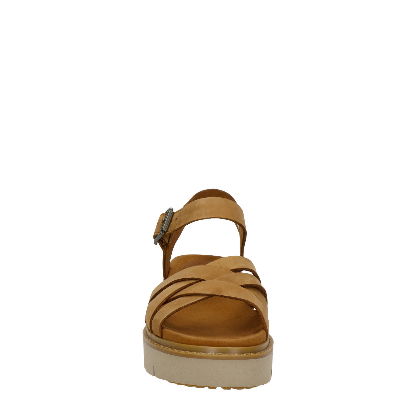 Timberland Safari Dawn Strappy nubuck plateau sandalen cognac