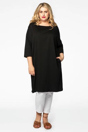 oversized T-shirtjurk COTTON zwart
