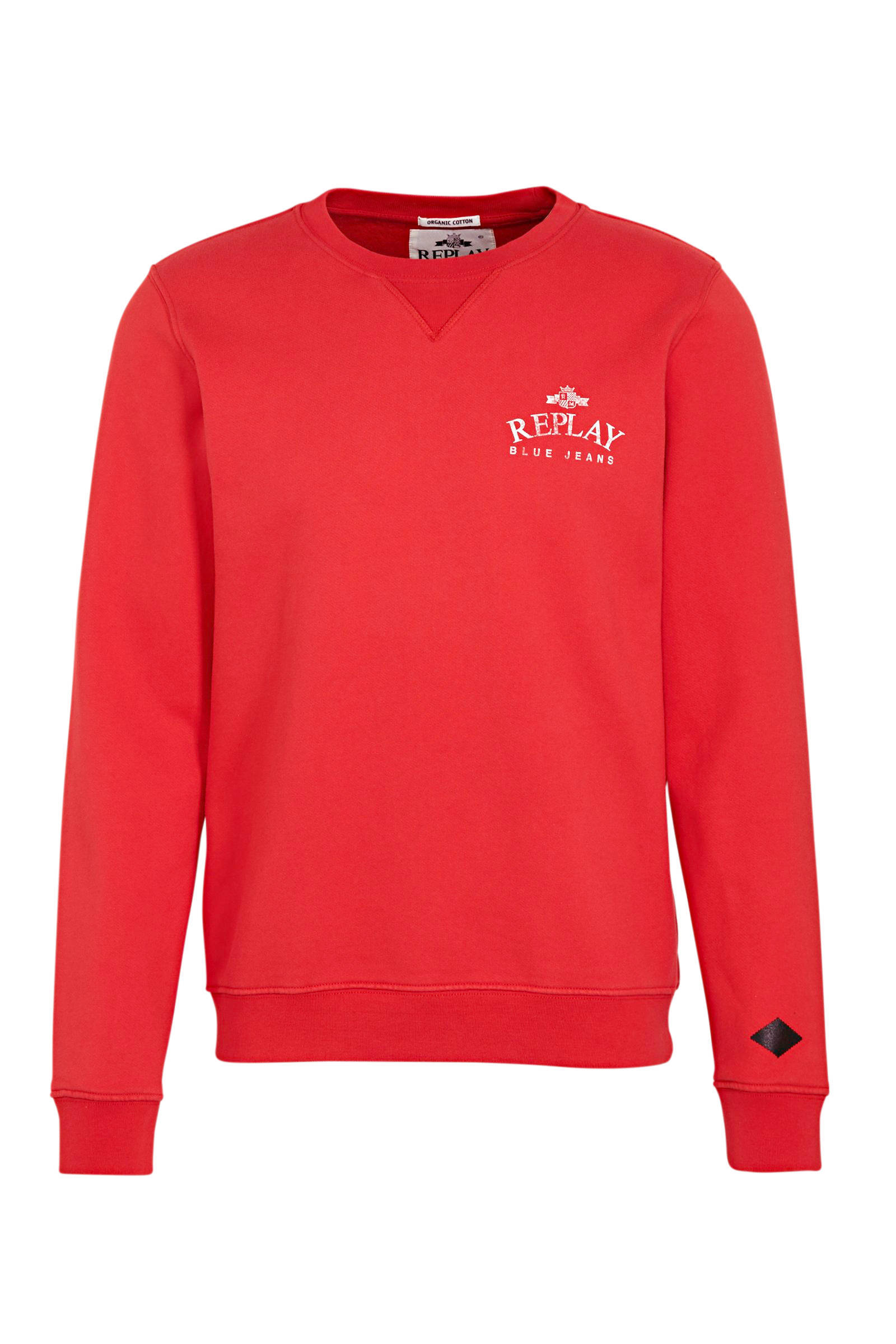 REPLAY sweater met logo rood | wehkamp REPLAY sweater met logo donkerblauw | wehkamp