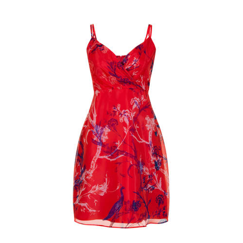 Steps jurk met all over print rood paars Steps jurk met all over print rood paars