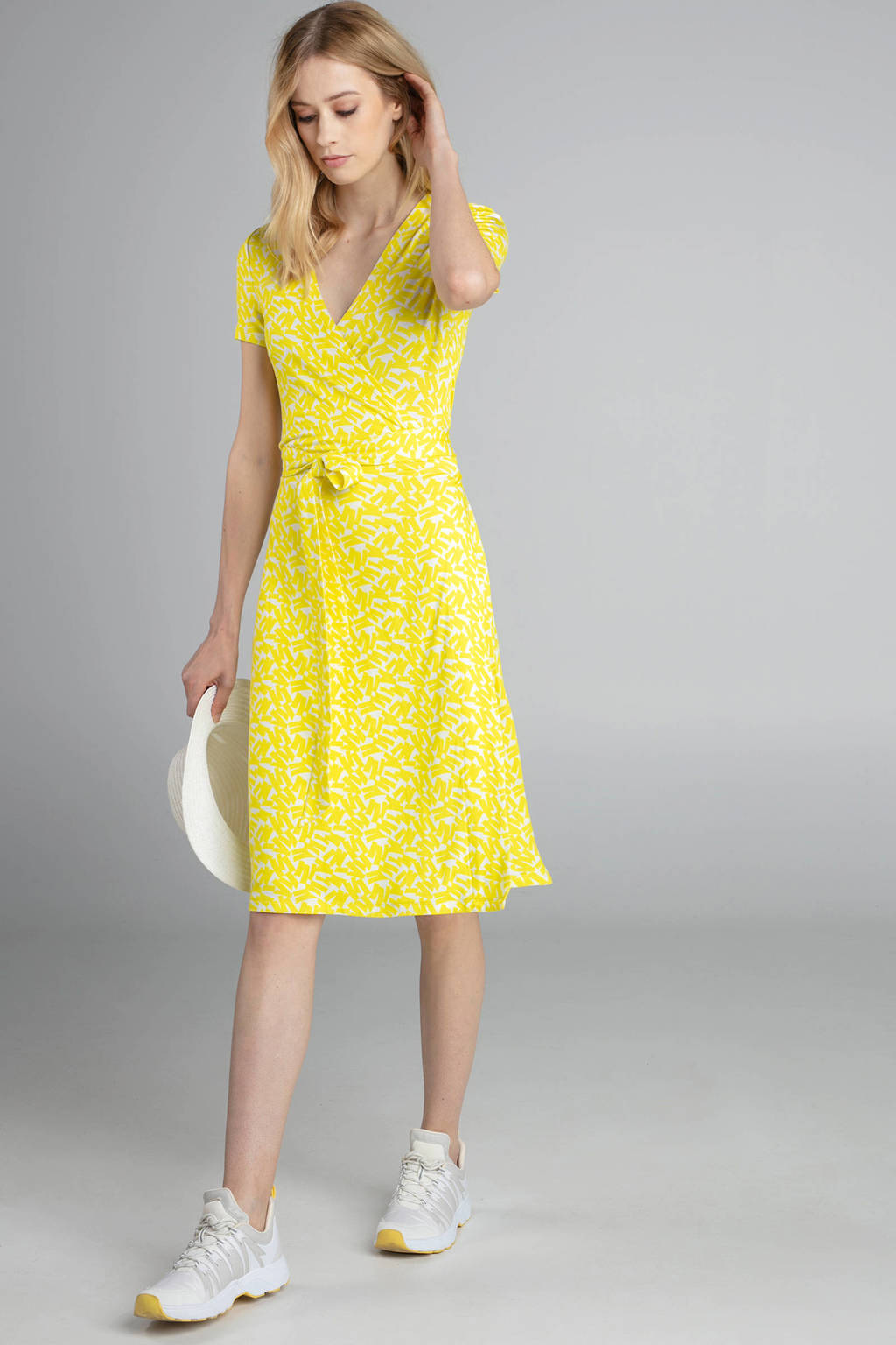 MS Mode playsuit met grafische print geel/zwart MS Mode playsuit met grafische print geel/zwart