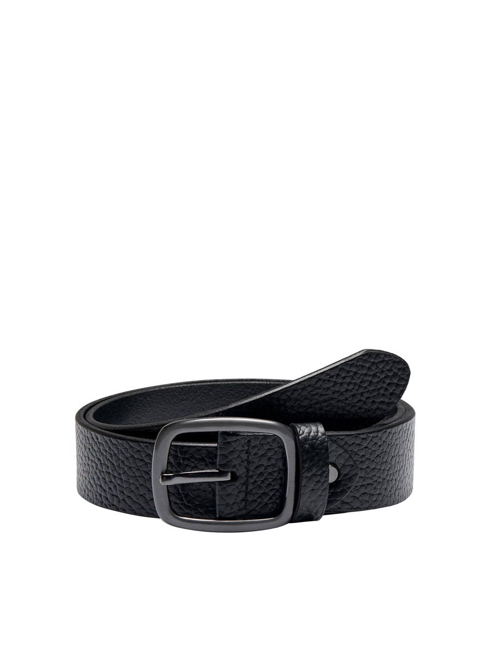 ONLY & SONS leren riem zwart, Zwart