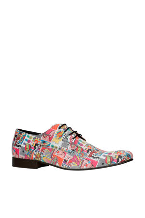 suède veterschoenen stripboekprint