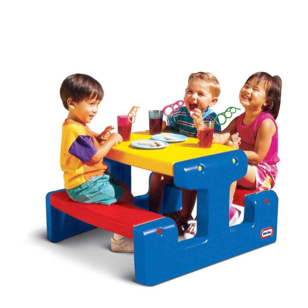 Little Tikes picknicktafel blauw, Blauw/geel/rood