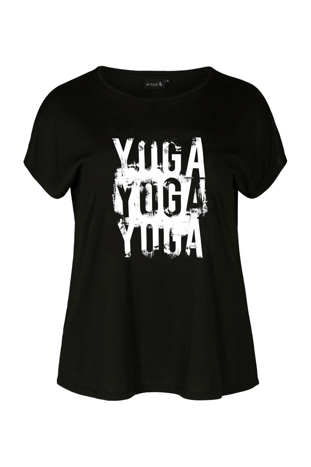 ACTIVE By Zizzi plus size sport T-shirt zwart, Zwart