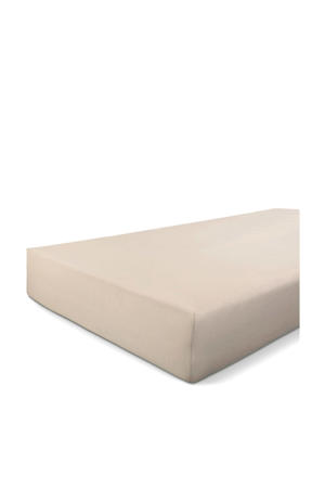 jersey hoeslaken - zand (tot 30 cm) (200/210 cm)