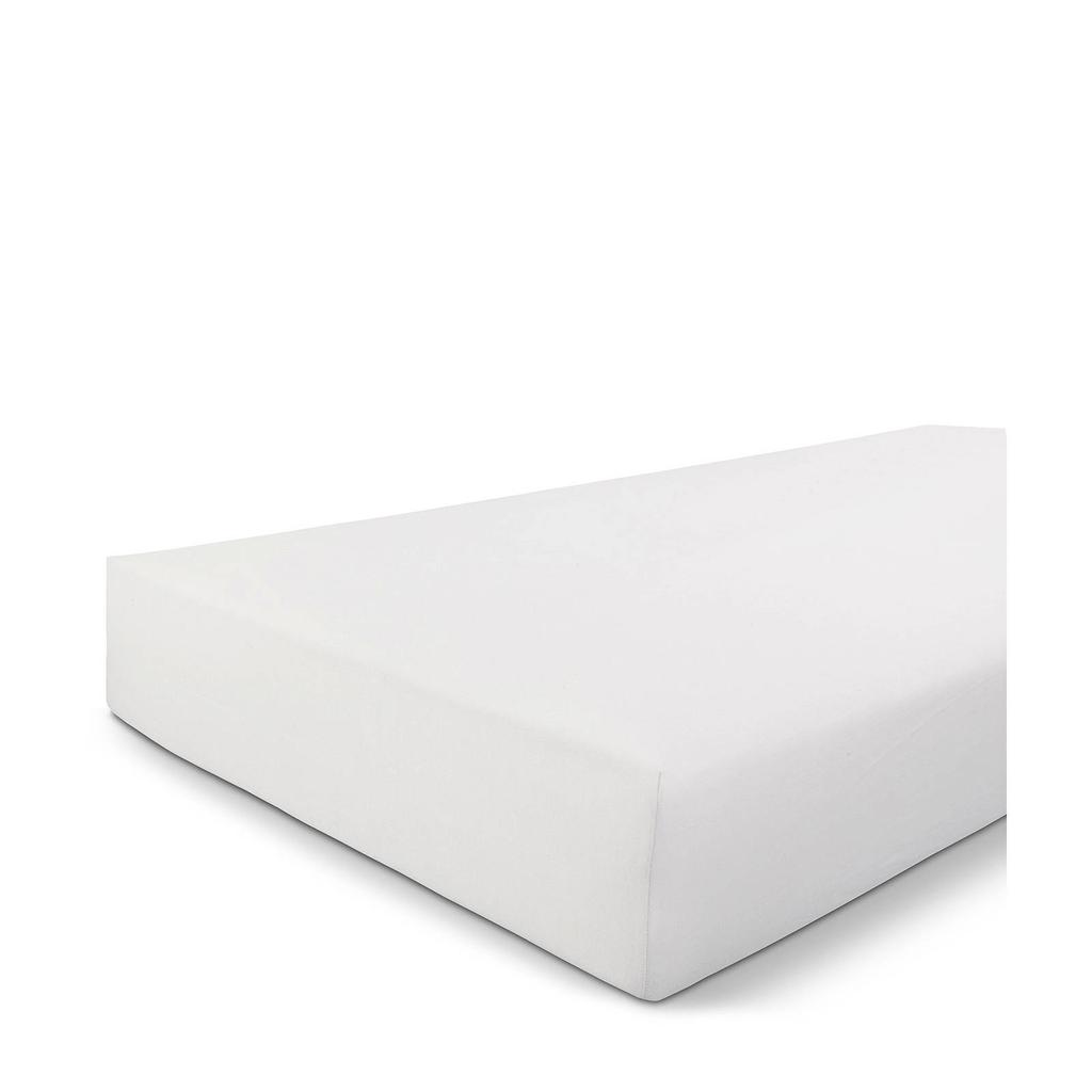 Walra jersey hoeslaken - wit (tot 30 cm) (200/210 cm)