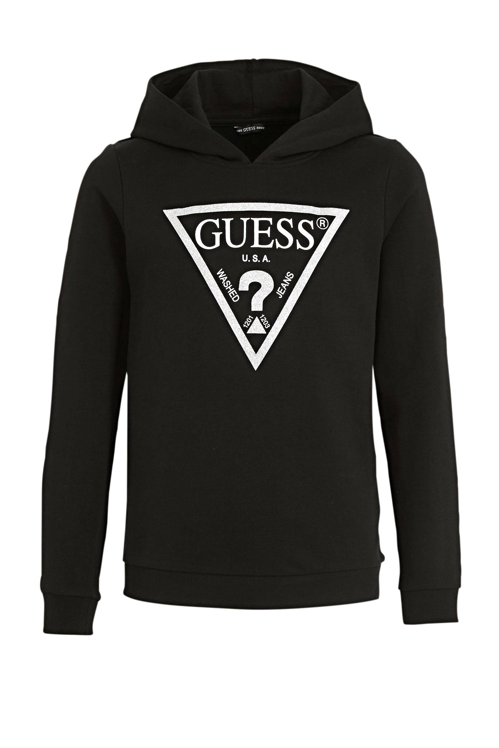 GUESS hoodie met logo zwart wehkamp