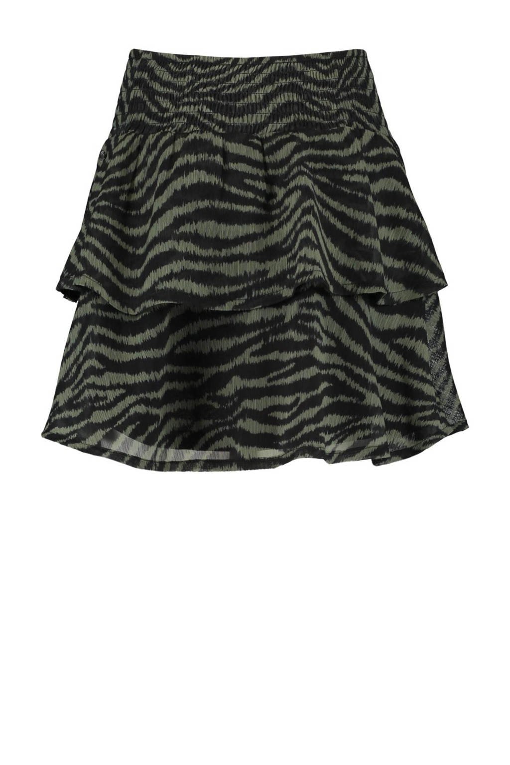 CoolCat Junior rok Ruby met zebraprint army groen/zwart ...