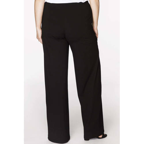 YOEK high waist bootcut fit broek van travelstof DOLCE zwart afbeelding