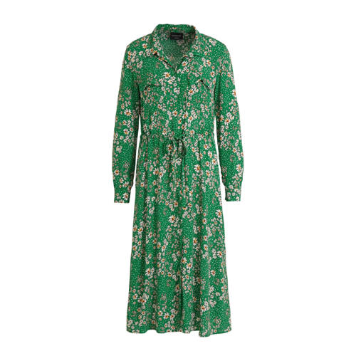 C A Yessica jurk met all over print groen C A Yessica jurk met all over print groen