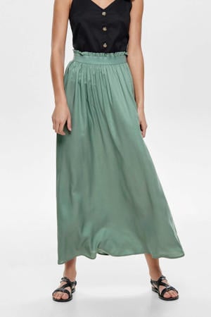 maxi rok ONLVENEDIG met plooien lichtgroen