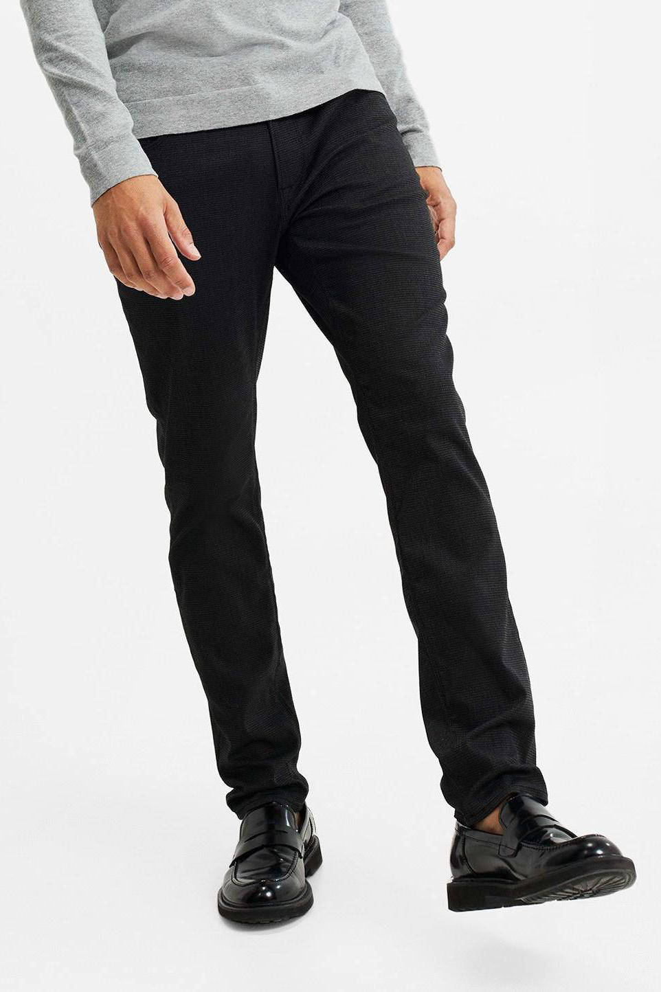 Jaylvis gewassen slim fit heren stretch denim korte broek, J228 Zwart