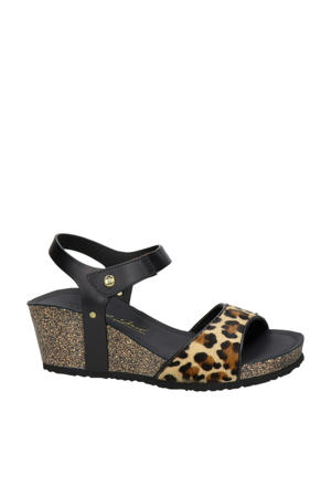 Victory Leopard leren sandalettes panterprint