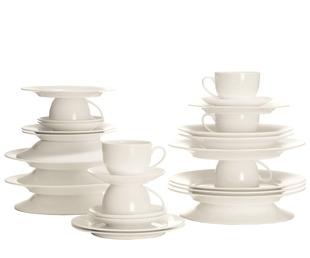 Maxwell & Williams serviesset Cashmere Villa (set van 30), Wit