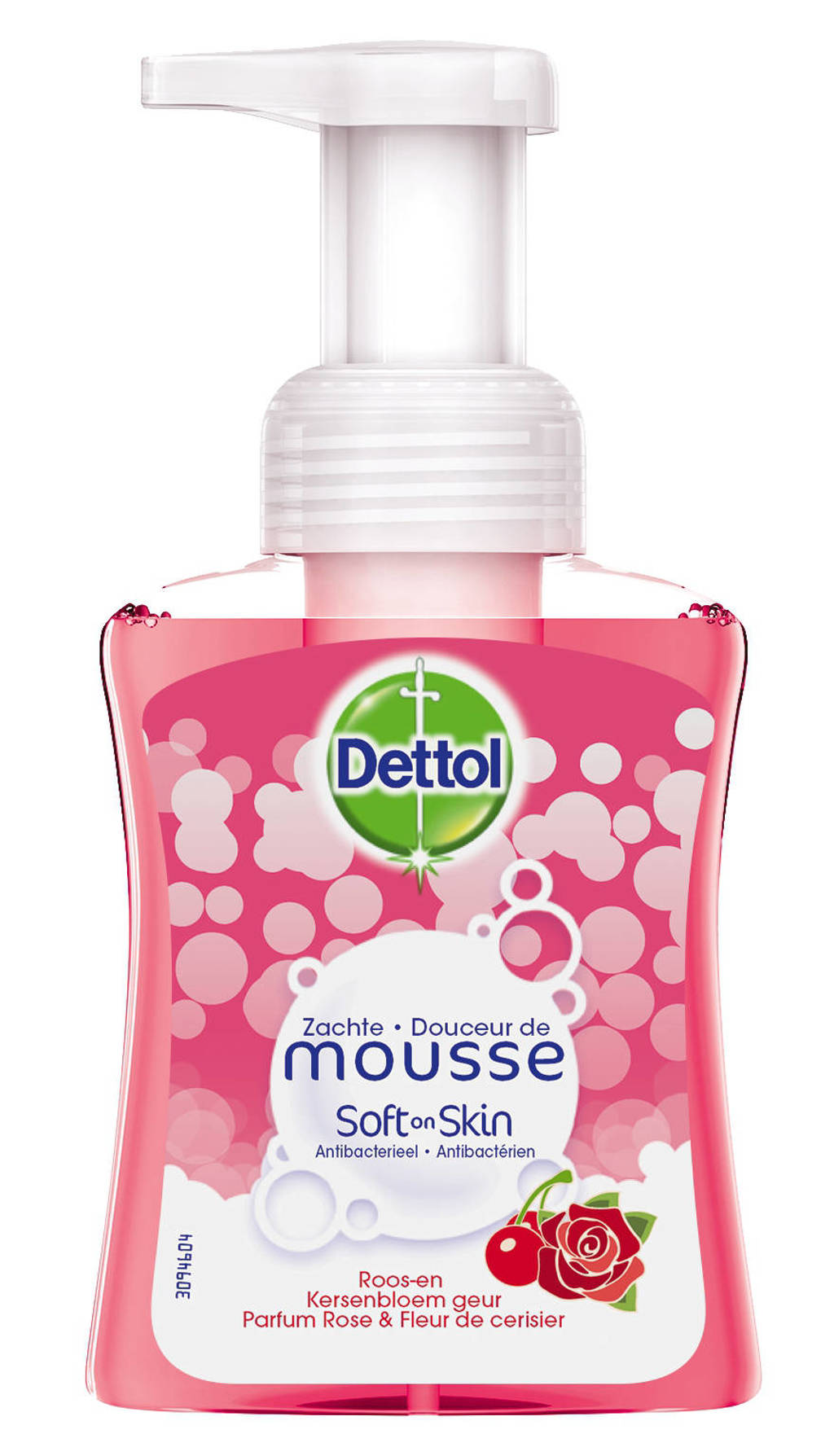 Dettol handzeep Zachte Mousse Roos Kersenbloesem - 250 ml