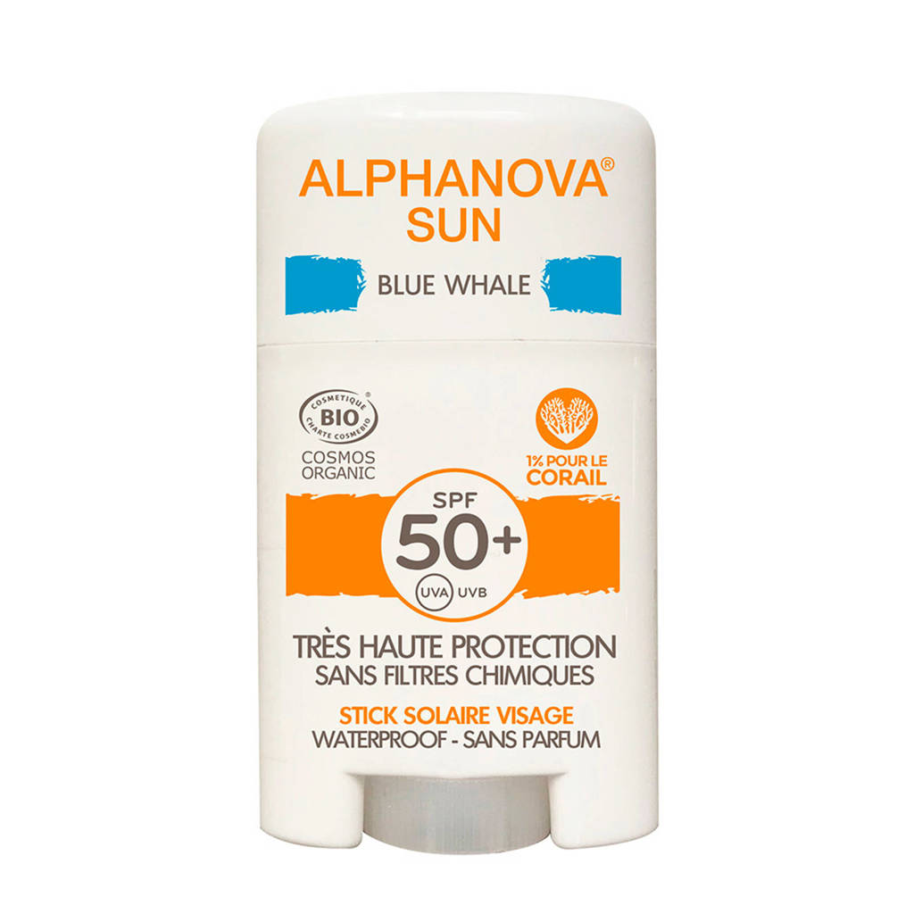 Alphanova SUN BIO zonnebrand SPF 50+ Face sun stick - blue
