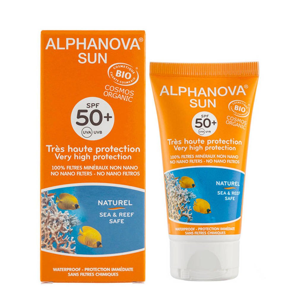 Alphanova SUN BIO zonnebrand SPF 50+ Face Cream Tube 50 - g