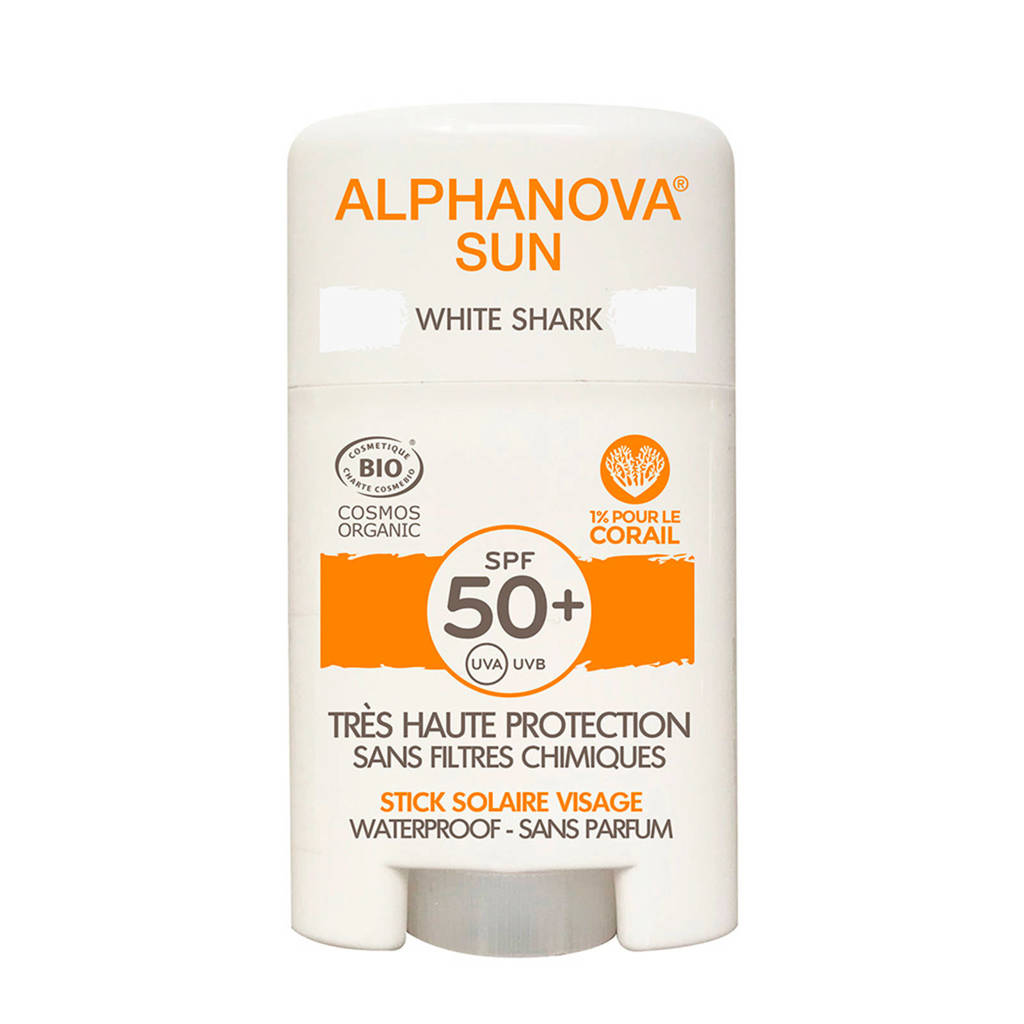 Alphanova SUN BIO zonnebrand SPF 50+ Face sun stick - white