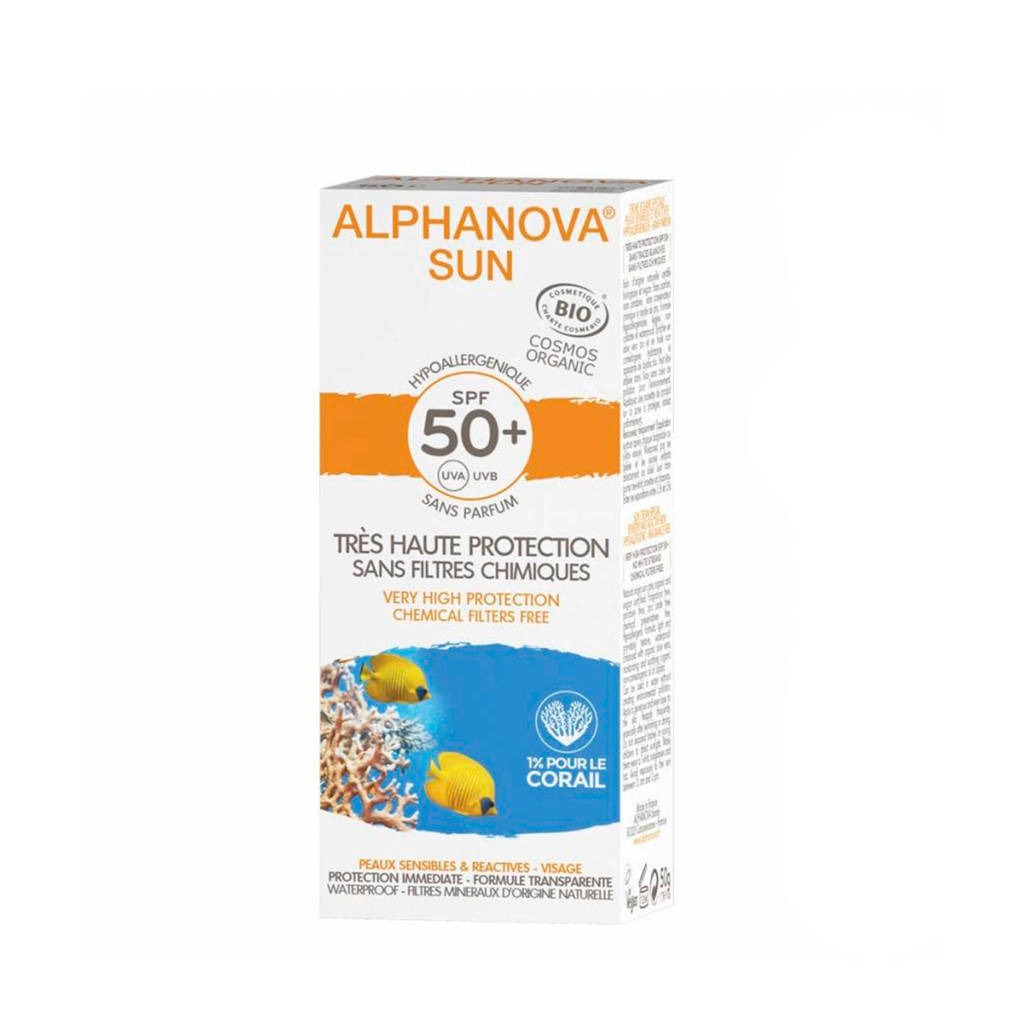Alphanova SUN BIO zonnebrand SPF 50 Cream sensitive skin - 50 g